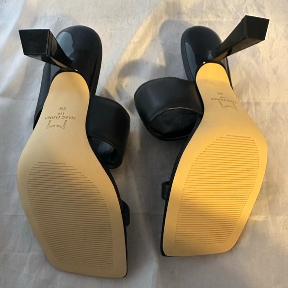 Marc Fisher  Deann Sandal, Black Leather  Women Size 9   retail $150  NIB - Picture 6 of 6